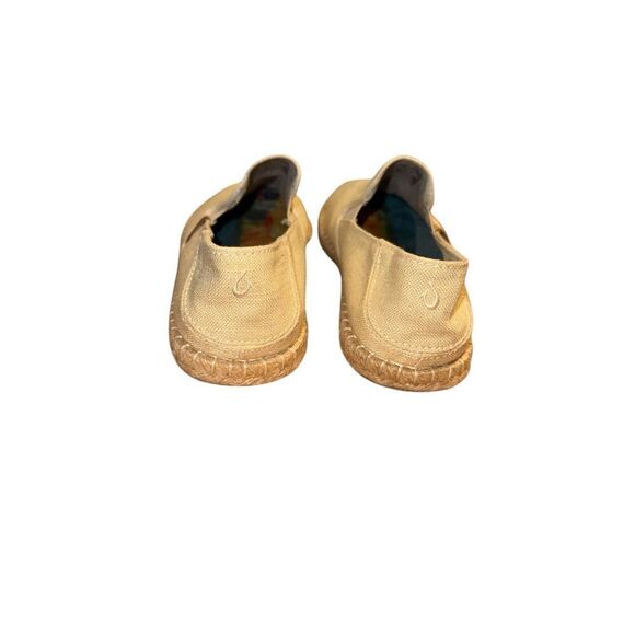 OluKai Kaula Pa'a Kapa Espadrilles Linen Slip On Womens US 8 Tan - Picture 4 of 8